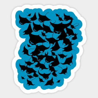 The giant oceanic manta ray Sticker